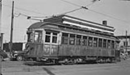Edmonton Street Railway car 20 at 82 Ave. (Whyte Ave.) and 104 St. Edmonton, Alberta, 22 May 1946 22 MAY 1946