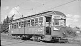 Edmonton Street Railway car 13 on the run to 118 Ave. and 80 St. Edmonton, Alberta, 5 August 1947 5 Aug. 1947