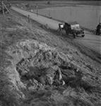 Body of dead German soldier in slit trench 28 Ot. 1944