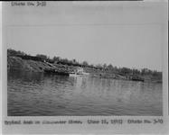 Dock on Clearwater River in service for the Conol Project. McMurray (vic.), Alberta, June 16 1943 16 June 1943
