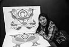 [Portrait of Kenojuak Ashevak with her prints] November 1980.