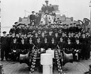 Ship's Company of the corvette H.M.C.S. BUCTOUCHE, Sydney, Nova Scotia, Canada, 24 April 1944 Apri1 24, 1944.