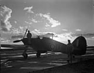 A Hawker Hurricane aircraft of No.5 Operational Training Unit (Royal Canadian Airforce Schools and Training Units), Royal Canadian Air Force, Boundary Bay, British Columia, Canada, 1 December 1942 Deember 1, 1942.