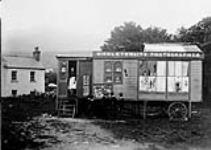 Frank Micklethwaite's portable studio on wheels ca. 1870