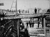 Construction du bassin no 4 - Canal de Lachine ca 1877