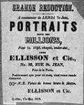 Advertisement for Ellisson & Co.'s photographic studio, 39, rue St. Jean [graphic material] ca. 17 May 1858