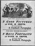 Advertisement for Narcisse Pageau's photographic studio, 475 St. Patrick Street [graphic material] ca. 1880-1885