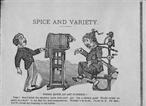 Spice and Variety: Posing Quite an Art in Itself Illustration from an unidentified periodical [graphic material] n.d.