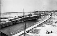 View from the roof of the Cornwall Canal Office looking up the St. Lawrence River 1 Feb 1919