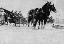 Polish settlers with sleigh ca. 1897