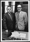 Robert N. Thompson and Robert L. Stanfield, presumably in a Parliament Hill office 1972