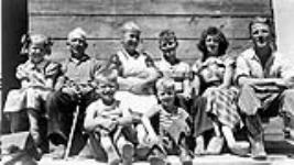 Dutch Immigrant Settlement - A. Struyck's family on their farm July 1952