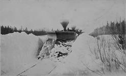 Grand Trunk Railway. Snowplough, near Black River station Feb. 1869