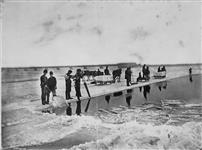 Cutting ice ca. 1865