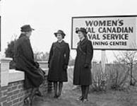 Probationers of the Women's Royal Canadian Naval Service (W.R.C.N.S.) at H.M.C.S. CONESTOGA, Galt, Ontario, Canada, May 1943 May 1943.