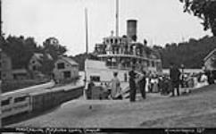 Steamer "Sagamo" in the locks, Muskoka Lakes ca. 1907