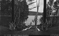 View from verandah of Hotel Waskada, Muskoka Lakes ca. 1907