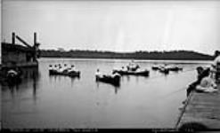 Evening gramophone concert on the water, Lake Joseph, Muskoka Lakes ca. 1908
