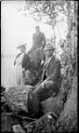 Group on rocks, Maplehurst, Muskoka Lakes ca. 1908