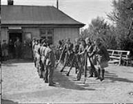 Change of guard at German prisoner-of-war camp for female personnel of the Polish Army 7 May 1945