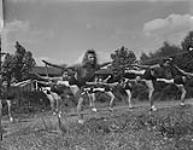 Polish Army Girls P.O.W. Camp - physical fitness program 7 May 1945