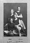 Norman Bethune with Clark, Lewis and McNeil, members of the Owen Sound Collegiate Institute soccer team c.a. 1905