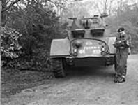 A General Motors Staghound T-17E1 armoured car of the 12th Manitoba Dragoons, England, 30 December 1943 Deember 30, 1943.