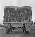 Personnel of The New Brunswick Rangers riding in truck May 1943
