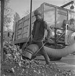 Garbage disposal truck on Royalmount Avenue 16 Nov. 1966