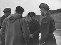Major General R.H. Keefler (right) visiting the Jerry's Military Barracks 2-5 May 1945