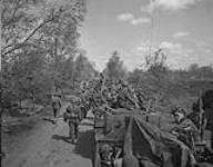 The 48th Highlanders of Canada in line up to go 19 Apr. 1945