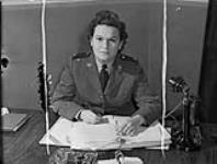 An unidentified member of the Canadian Women's Army Corps (C.W.A.C.), England, 19 July 1944 July 19, 1944.