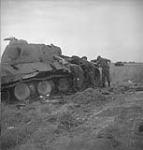German tanks which have been battered by Canadian guns 08-Jul-44