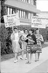 Striking nurses picketing outside l'Hôpital Pasteur 19 July 1966