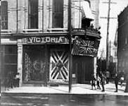 Canada Atlantic Railway office at Catharine and Elgin Streets decorated for Queen Victoria's Diamond Jubilee 1897