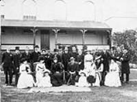 Group photo with Governor General Earl of Minto and the Countess, Rideau Hall 1898-1904