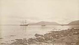 [Three ships anchored off-shore. On right, SS NEPTUNE] 1884