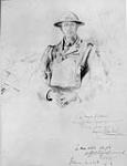 Le major Georges P. Vanier. Esquisse au crayon par Alfred Bastien June 1918