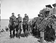 Troopers of Lord Strathcona's Horse (Royal Canadians) on horseback, Harderwijk, Netherlands, 19 April 1945 Apri1 19, 1945.