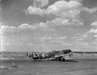 Victory Salute by aircraft of No.84 Group, 2nd Tactical Air Force. Aircraft in foreground is a Supermarine 'Spitfire' photo-reconnaissance aircraft 15 May 1945