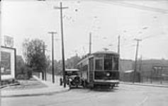 Toronto Transit Co. car No. 2438 (Queen), corner Connaught Ave., & Queen St. Taken for Ontario Safety League Aug. 1923