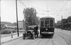 Toronto Transit Co. car No. 2438 (Queen-Woodbine), Connaught Ave. looking south from Queen Street Aug. 1923
