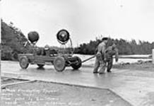 Portable floodlighting equipment, No.4(BR) Squadron, Royal Canadian Air Force (R.C.A.F.), Ucluelet, British Columbia, Canada, 26 November 1940 November 26, 1940