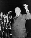 Quebec Premier Maurice Duplessis giving a speech ca. 1950