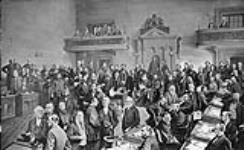 Composite group portrait of the first Parliament of Ontario 1880
