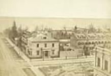 (3 part panorama) Toronto from top of Rossin House (S.E. corner of King and York Streets looking towards Niagara 1856