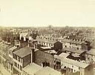 (4 part panorama) Toronto from top of Rossin House (S.E. corner of King and York streets - view extending from King St. W. to York St. N 1856