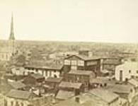 (5 part panorama) Toronto from Rossin House - view extending from York St. to Bay St 1856