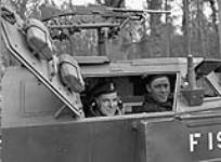 Unidentified personnel in a Humber Mk. I scout car of the Sherbrooke Fusiliers Regiment, England, 20 April 1944 April 20, 1944.