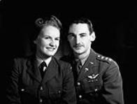 Captain Lionel Guy D'Artois, who served with the 1st Canadian Parachute Battalion, the First Special Service Force and with the Special Operations Executive (British Army), with Mrs. D'Artois, London, England, ca. 1944-1945 [ca. 1944-1945].